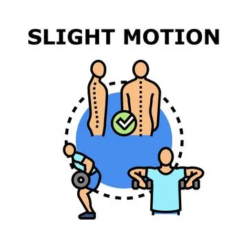 Correcting posture with slight controlled motion exercises Stock Illustration