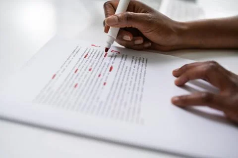 Correcting Spelling Mistake In Script Stock Photos