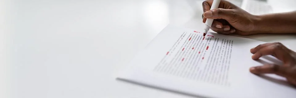 Correcting Spelling Mistake In Script Stock Photos