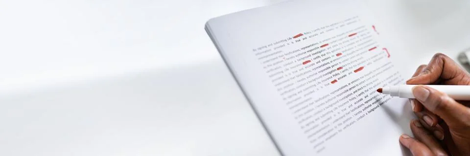 Correcting Spelling Mistake In Script Stock Photos