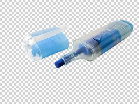 Correction fluid pen applicator for office document editing isolated PNG Stock Photos
