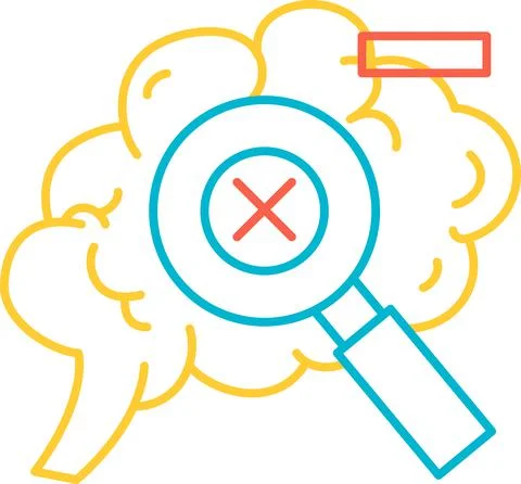 Correction function of human brain icon vector Stock Illustration