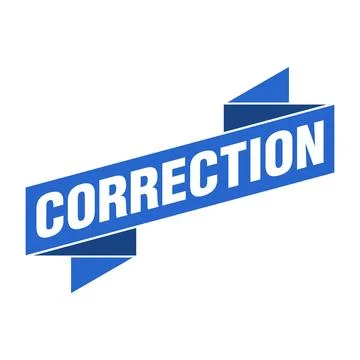 Correction Letter Rubber Stamp Template Design Stock Illustration