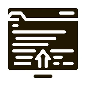 Correction of mistakes in text icon Vector Glyph Illustration Illustrazione stock