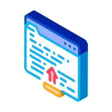 Correction of mistakes in text isometric icon vector illustration Stock Illustration