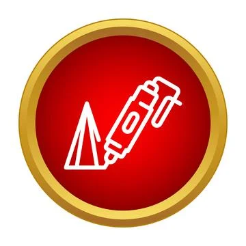 Correction pen icon correcting drawing error Stock Illustration