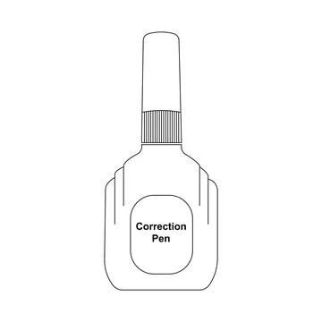 Correction pen icon Stock Illustration