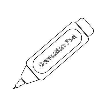 Correction pen icon Stock Illustration