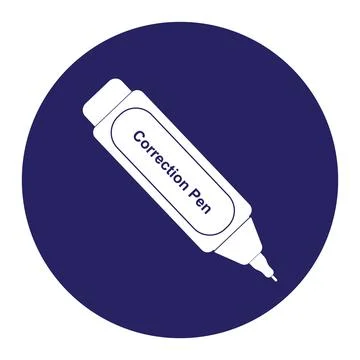 Correction pen icon Stock Illustration
