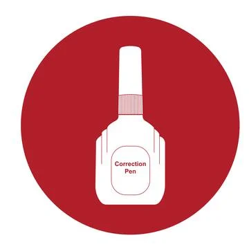 Correction pen icon Stock Illustration