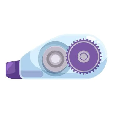 Correction tape dispenser lying on white background Stock Illustration