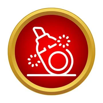 Correction tape icon in a bold red circle Stock Illustration