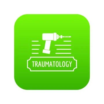 Correction traumatology icon green vector Stock Illustration