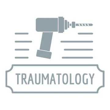 Correction traumatology logo, simple gray style Stock Illustration