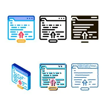 Correction variants of mistakes in text icon vector outline Ilustração Stock