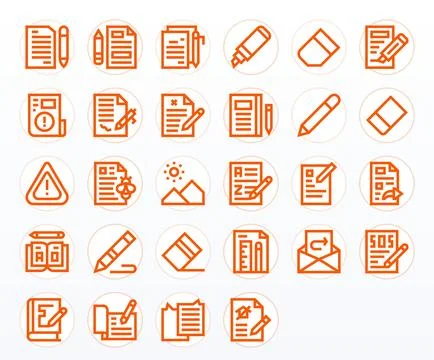 Correction Vector Icon Toolkit featuring 28 PIXEL Perfect High Resolution B.. Illustrazione stock