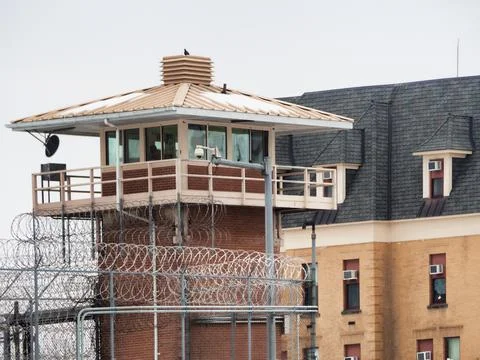 Correctional facility guard tower Stock Photos