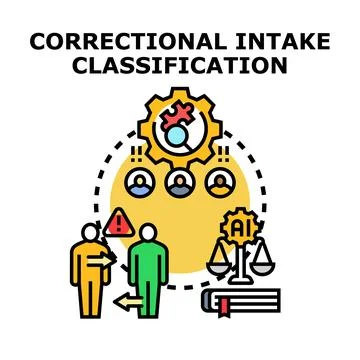 Correctional intake classification process using artificial intelligence イラスト素材