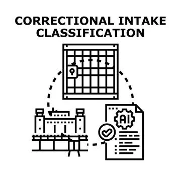 Correctional intake classification system using artificial intelligence Stock Illustration