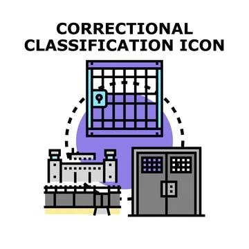 Correctional system classification and inmate management concept イラスト素材