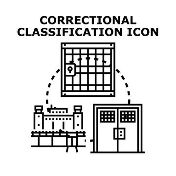 Correctional system classification and inmate management concept 스톡 일러스트