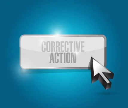 Corrective action button illustration Stock Illustration