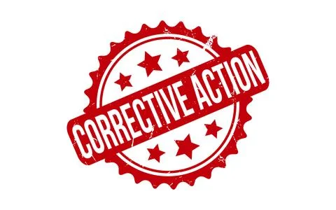 Corrective Action Rubber Stamp Seal Vector Stock Illustration