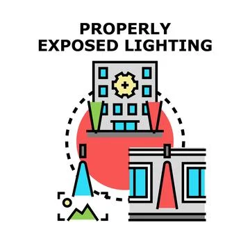 Correctly exposing light for optimal photographic rendering Ilustración de archivo