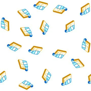Corrector stationery isometric icon seamless pattern Stock Illustration