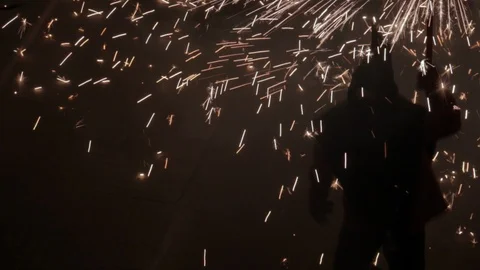 Correfocs and devils Video stock 120572066