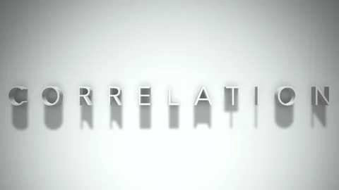 Correlation 3D title animation with shadows on a white background Stock Footage 296522388