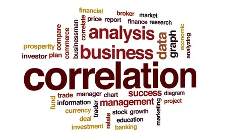 Correlation animated word cloud, text design animation. Stock Footage 78053128