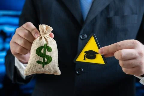The correlation between high incomes and salaries and a person's education... Stock Photos