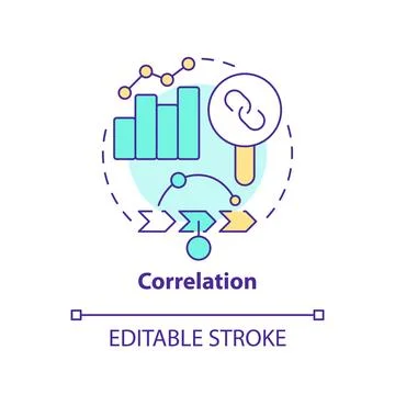Correlation concept icon 库存插图