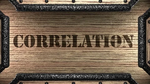 Correlation on wooden stamp Видео 8762927