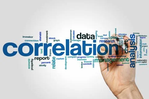 Correlation word cloud 库存插图