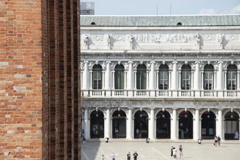 The Correr Museum, elevation in Piazza San Marco, city of Venice, Italy, Euro Foto stock
