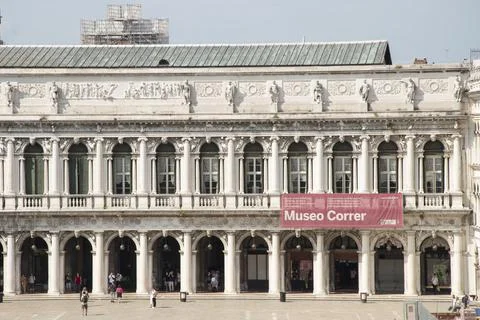 The Correr Museum, elevation in Piazza San Marco, city of Venice, Italy, Euro Stock-Fotos