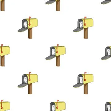 Correspondence box.Mail and postman pattern icon in cartoon style vector symbol Stock Illustration