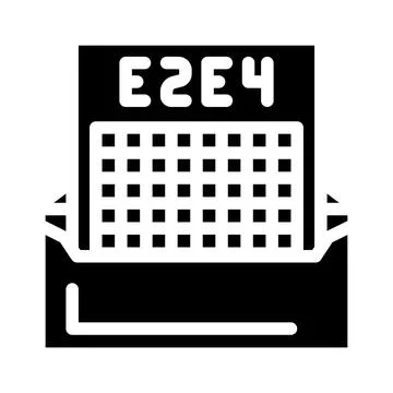 Correspondence chess glyph icon vector illustration black Stock Illustration