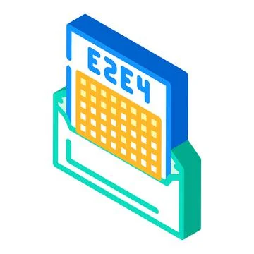 Correspondence chess isometric icon vector illustration color Stock Illustration