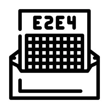 Correspondence chess line icon vector illustration black 스톡 일러스트