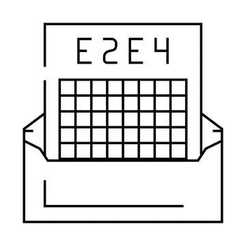 Correspondence chess line icon vector illustration black Stock Illustration