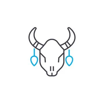 Corrida linear icon concept. Corrida line vector sign, symbol, illustration. Stock Illustration