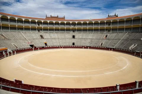 Corrida stadium inside in Madrid Stock Photos