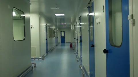 Corridor in bio laboratory Stock Footage 70391346