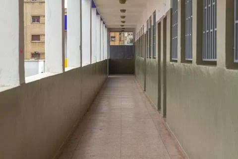 Corridor of the building in a school Stock Photos