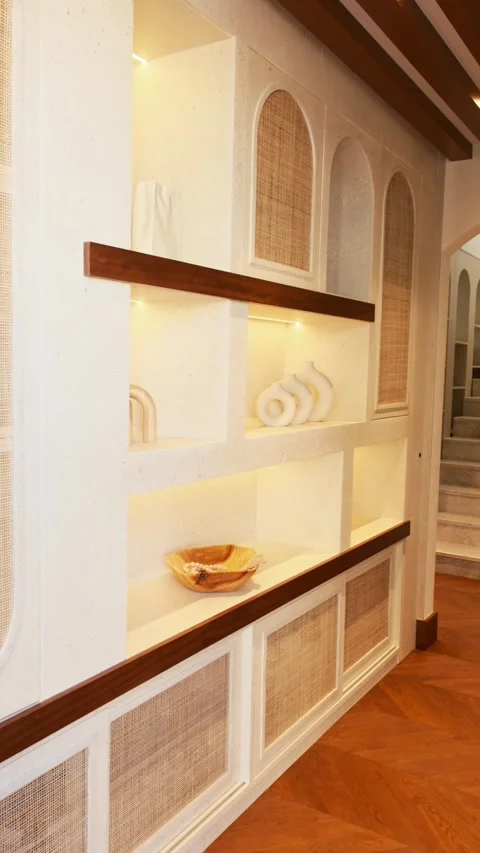 Corridor in a chic expensive private villa in Dubai Video stock 308351216
