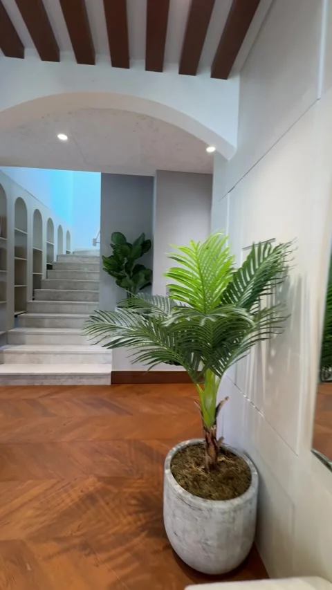Corridor in a chic expensive private villa in Dubai Stock Footage 310734123