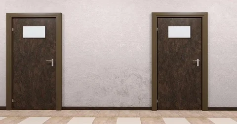 Corridor with closed doors 스톡 동영상 75793859